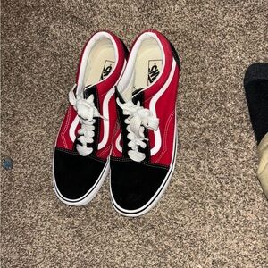 Vans old skool sidewall red sz 13